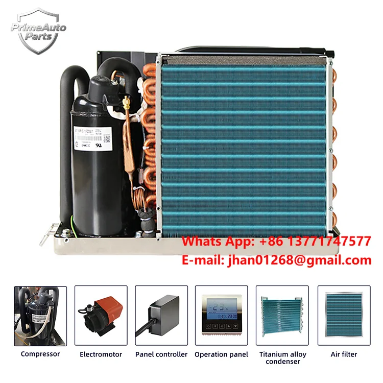 110V DC 60HZ Marine Air Conditioner for Boats 9000BTU R-410A Refrigerant Water Cooling System