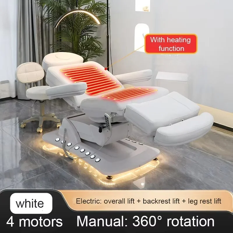 Retractable leg rest beauty bed Hydraulic electric beauty massage bed Facial eyelash bed