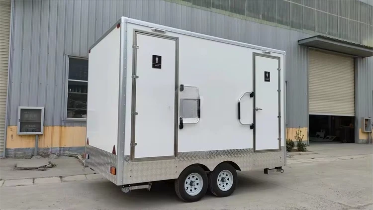 Mobile Toilet With Independent Urinal Mirror Tissue Holder Odor Isolation Structure Highway Construction Outdoor Wedding Party