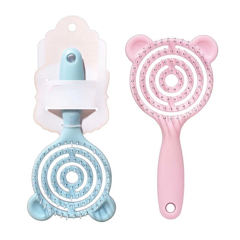 Cartoon Hollow Massage Comb Air Cushion Cute Girl Heart Shape Care Smooth Hair Curly Ladies Bone