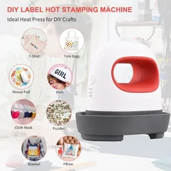 Portable Mini Iron Heat Press Machine Short Sleeve DIY Label Hot Stamping Machine T-Shirt Printing Heating Transfer DIY Crafts