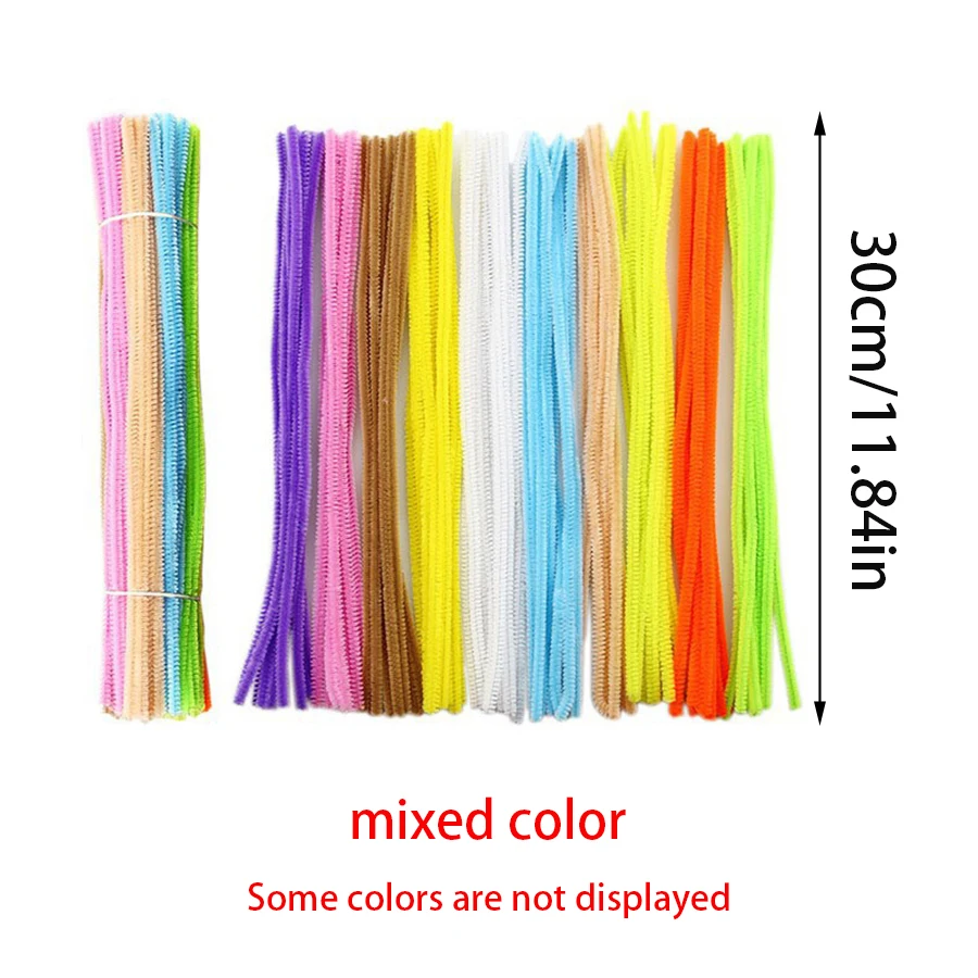 120/240/480pcs Fluffy Chenille Stems, Bendable Pipe Cleaners, DIY Hand‑crafting Material for Flower Making, Art Activity, XJM view 2
