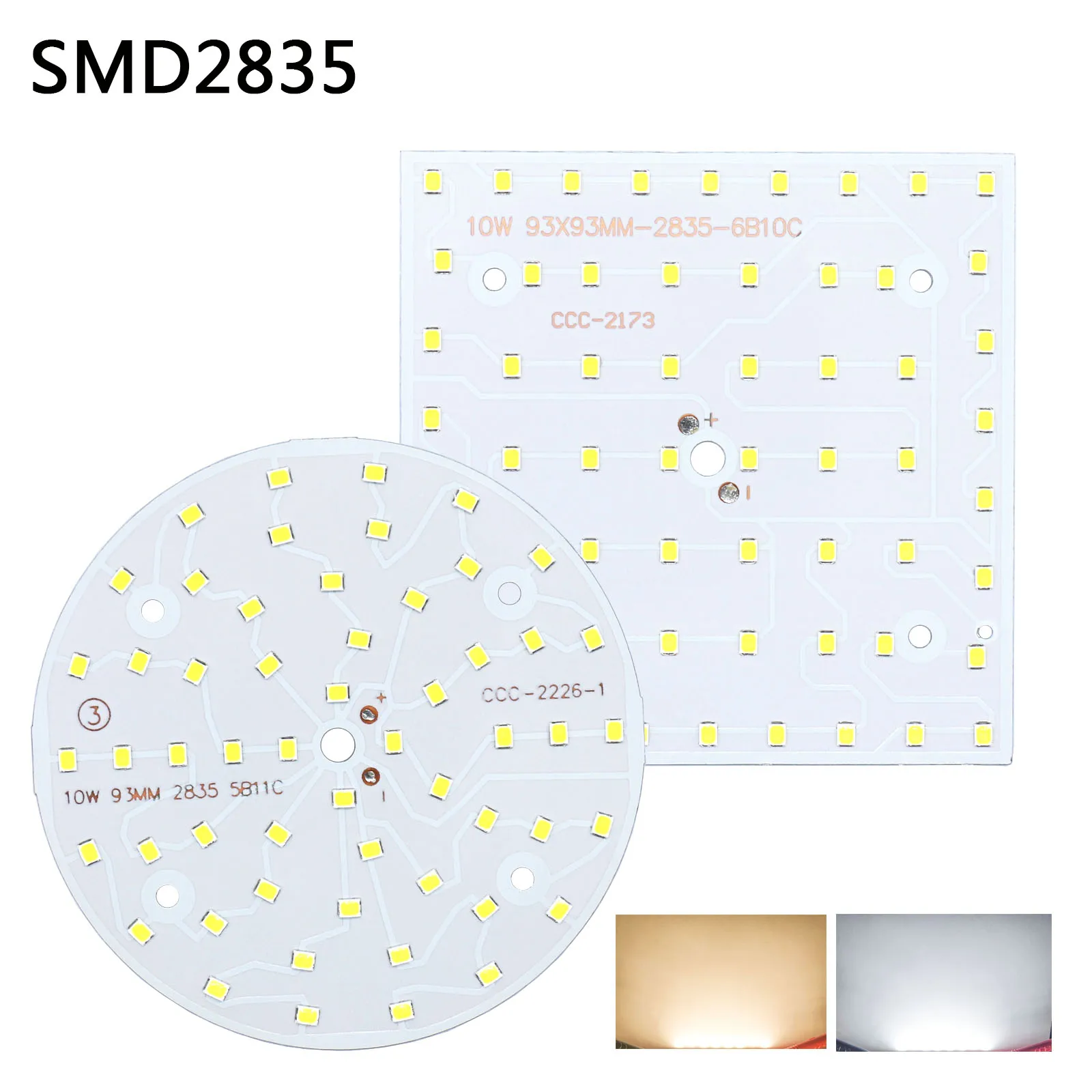 Matrice LED ronde COB à haute luminosité SMD2835, puce 10W 15W 22W, accessoires d'éclairage, budgétaire, ampoule bricolage