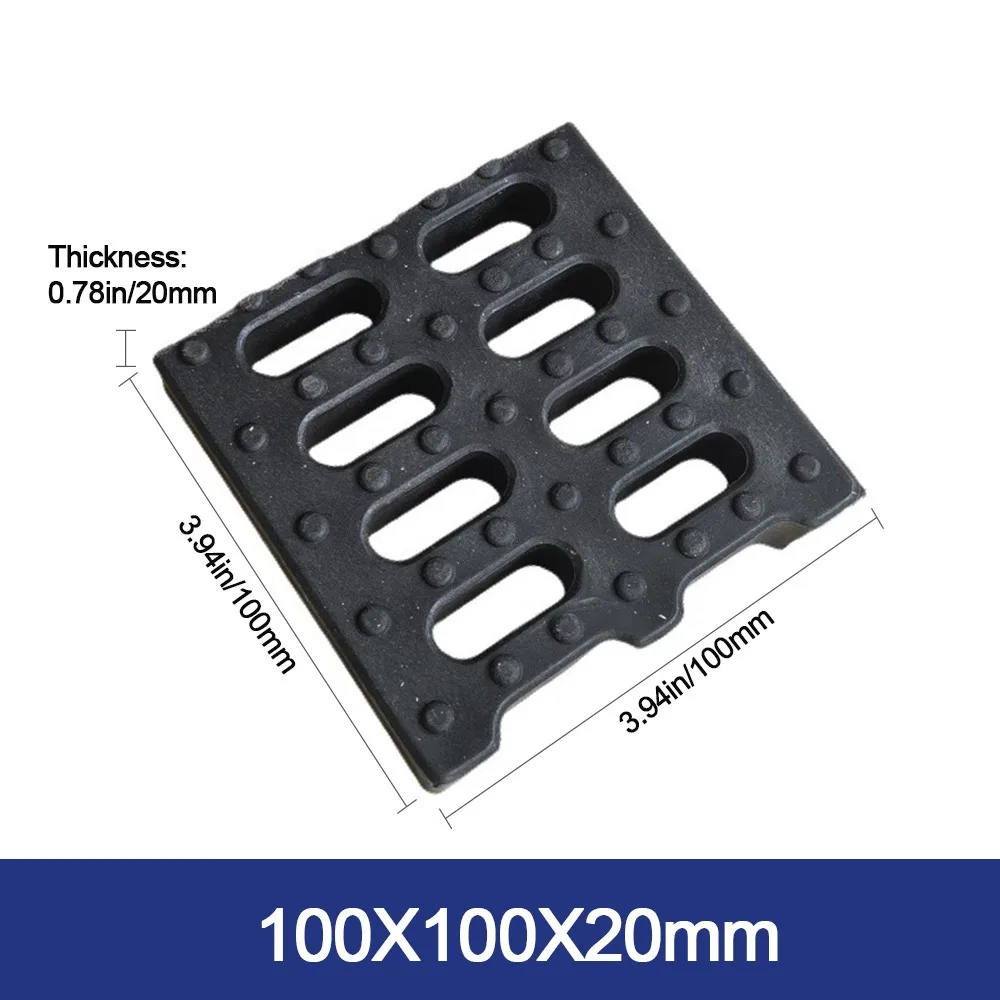 New High Strength Trench Cover Rectangular Resin Plastic Sewer Trench Plate Grid Black Grates Drainage Basement