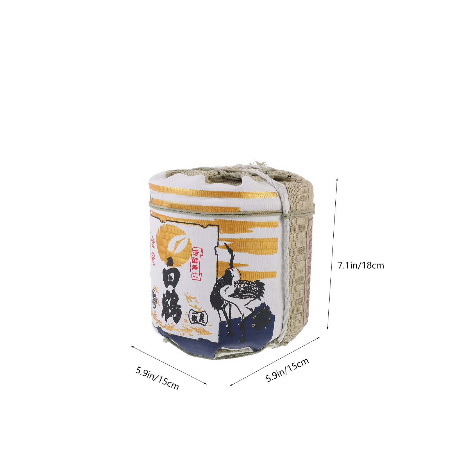 Japanese Sake Barrel Decoration Mini Size Wine Home Office Supplies Traditional Restaurant Decorative Barrels Storage