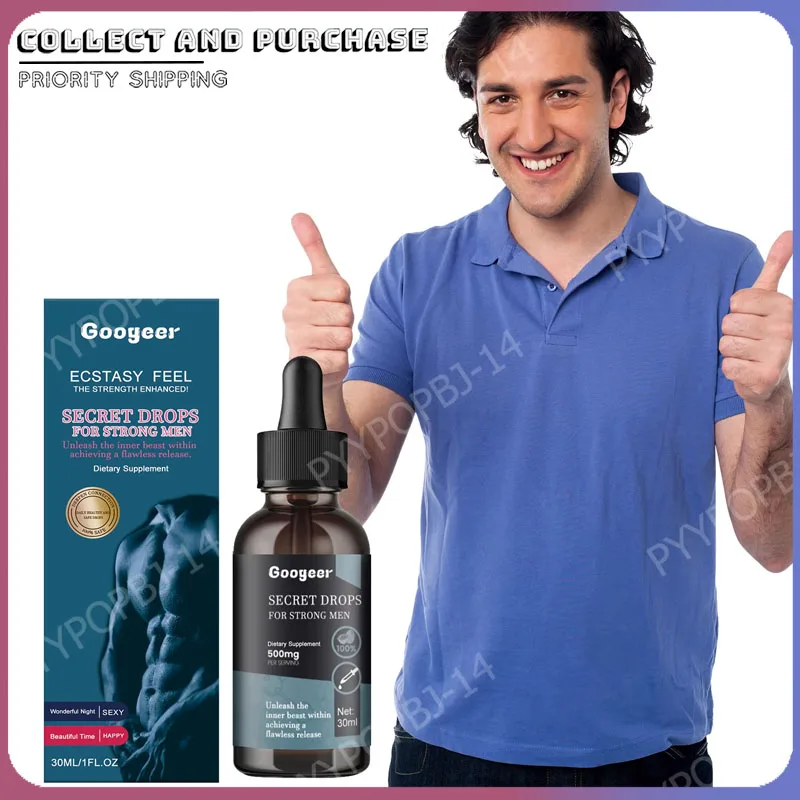 Googeer Secret Drops 30ML for Strong Men with Shilajit & Panax Ginseng - Blood Circulation & Relaxation Mood Support Supplement