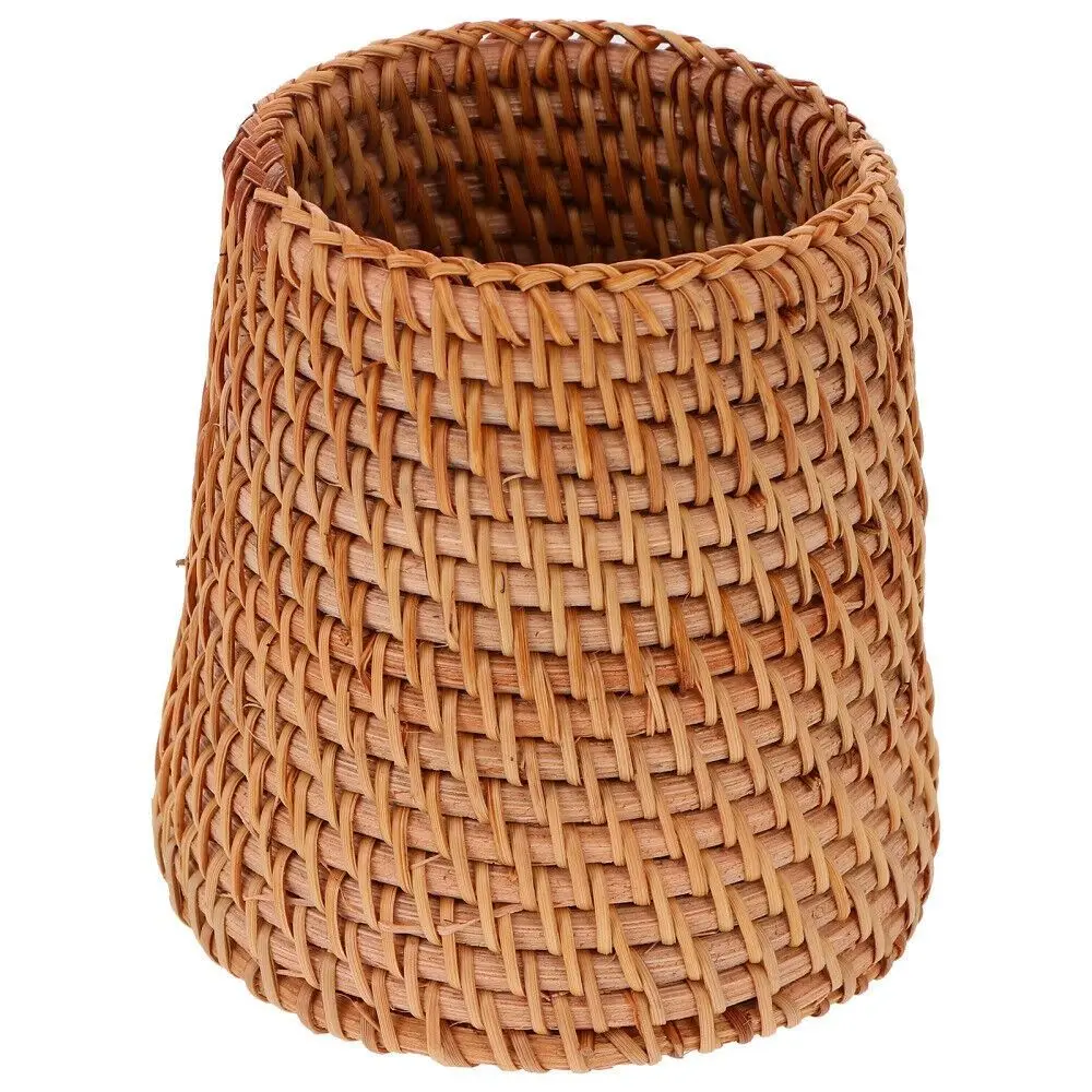 New Rattan Pencil Holder Handmade Home Decoration Pen Container Household Tableware Storage Storage Box