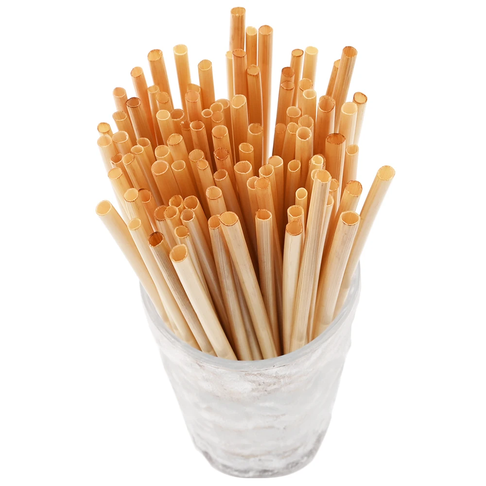 100/200pcs Disposable Straws Natural Wheat Straw 100% Biodegradable Straw Environmentally Friendly Straw Set For Bar Accessories