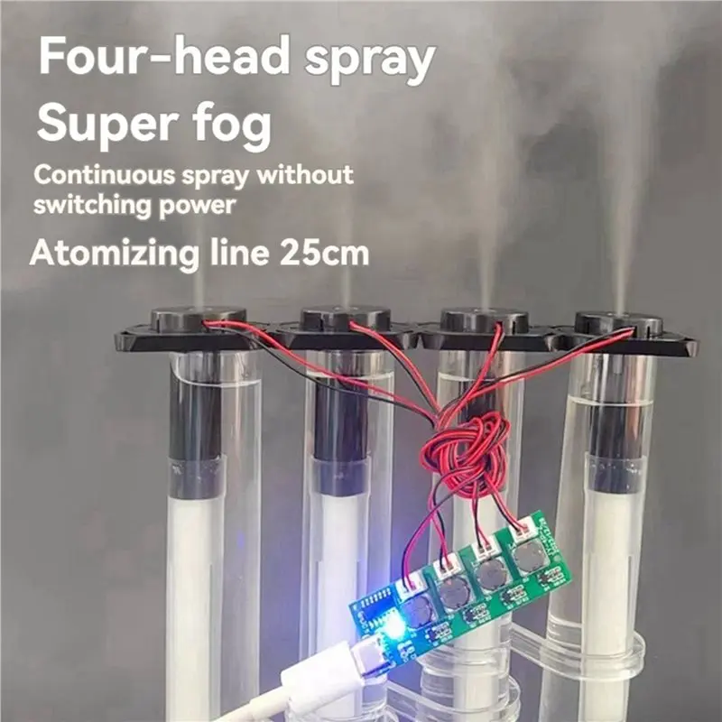 A38T-5X Four-Spray Humidifier Module DIY Atomizer Control Board Driver Circuit Board 1 To 4 Plant Watering Large Fog Volume