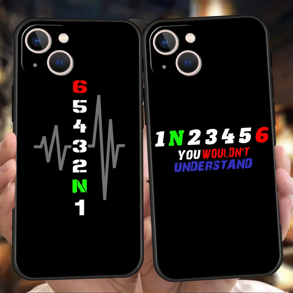 1N23456 Motorcycle Phone Case Cover for iPhone 16 15 14 13 12 Pro Max XR XS 11 7 8 Plus Shockproof Silicone Soft Fundas Shell