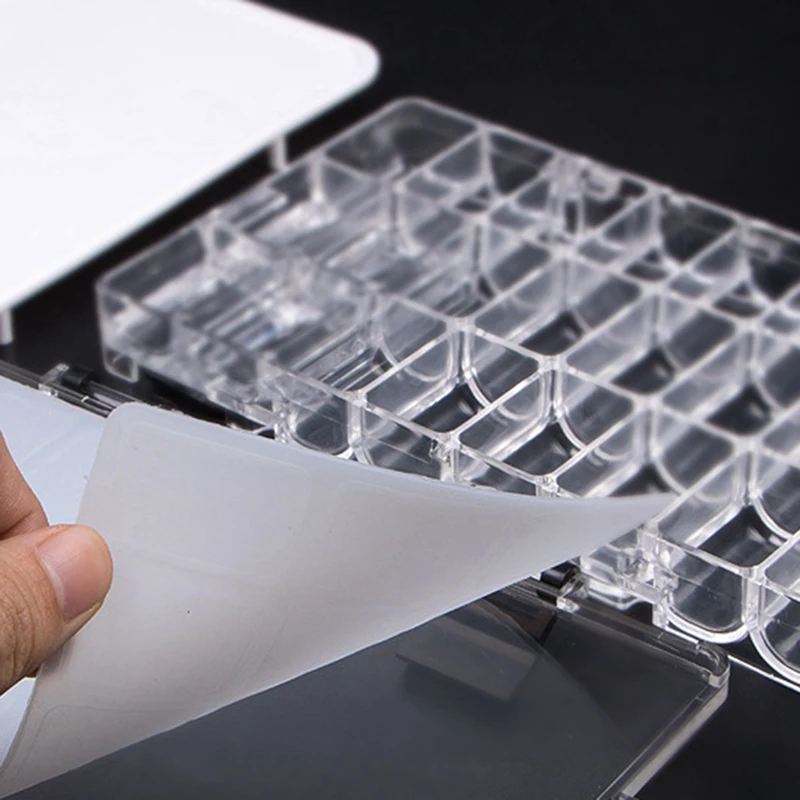 Scatola per Palette per la conservazione della vernice, custodia ermetica a 24 pozzetti rimani bagnato per acquerello, guazzo, acrilico e pittura ad olio