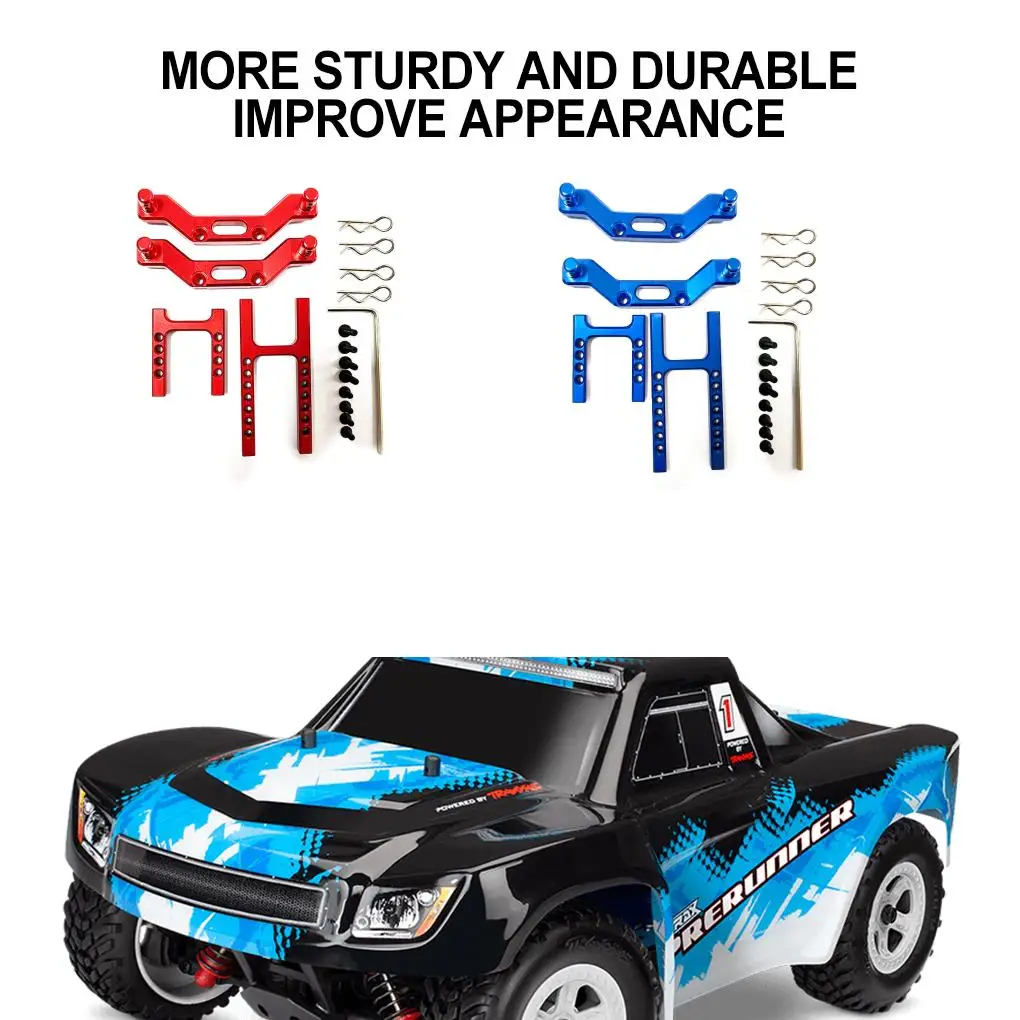 4ชิ้นอะลูมินัมอัลลอย1 18ตัวคลิปสำหรับ Traxxas latrax ชิ้นส่วนอะไหล่ mobil RC อุปกรณ์แต่งรถ RC RC อัพเกรดสีแดง