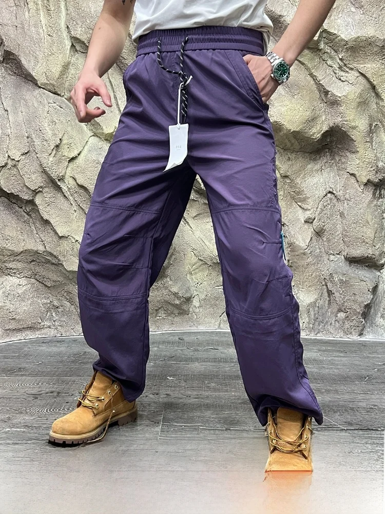 

American High Street Sle Men's Outdoor Sports Straight Leg Casual Pants 3D Tailoring Qui Dry Nylon Fabric Bike Riding