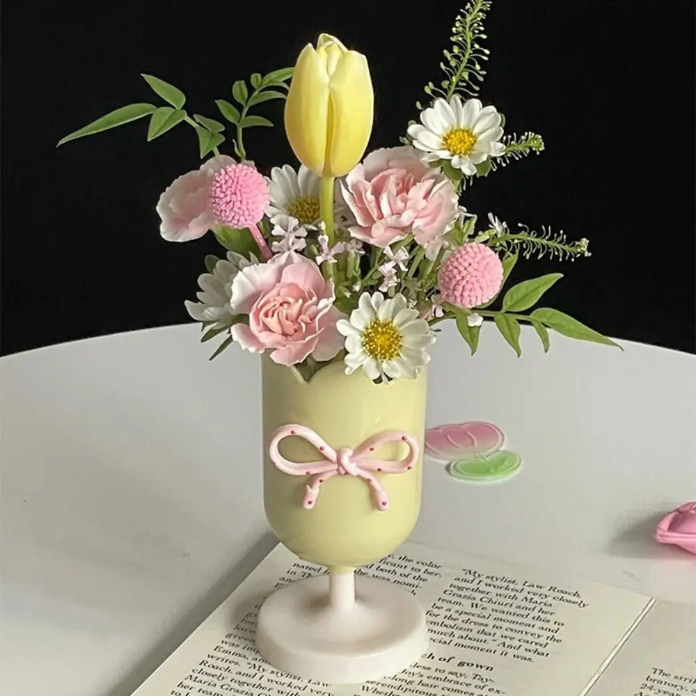 Multi-functional Plastic Pen Holder Tulips Shape Desktop Organizer Storage Bucket Storage Tank Cup School Office