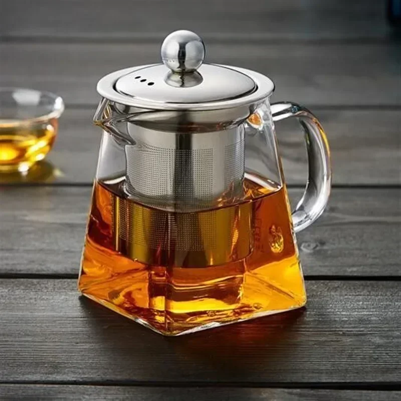 350ml/950ml Heat-resistant Glass Tea Pot Flower Kettle Kung Fu Teawear Set Tea Strainer Infuser Puer Oolong Barley Pot Teaware