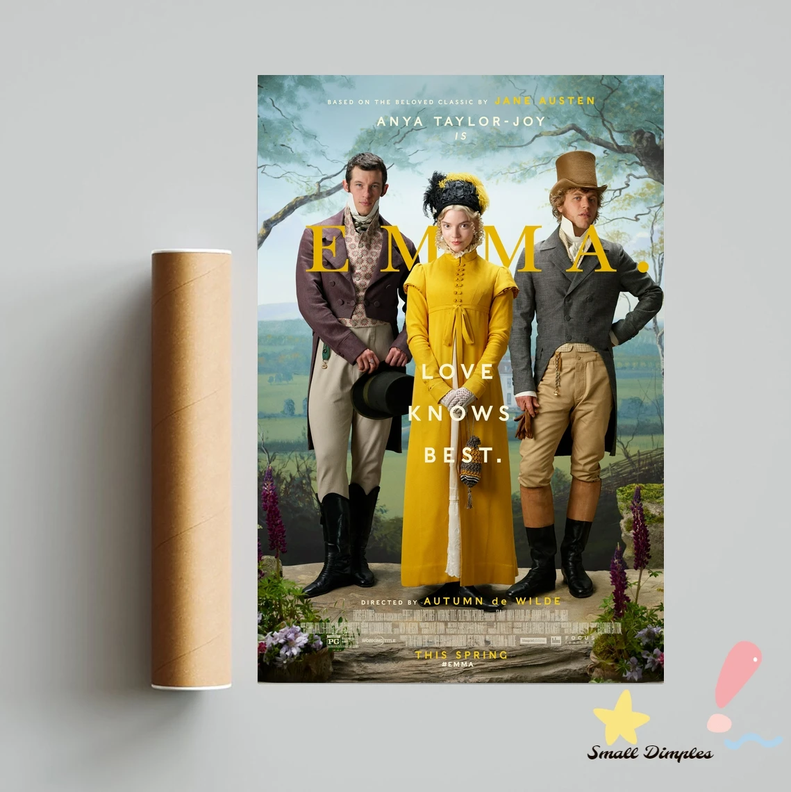 إيما الفيلم المشارك قماش الفن طباعة ديكور المنزل طلاء جدران (بدون إطار)