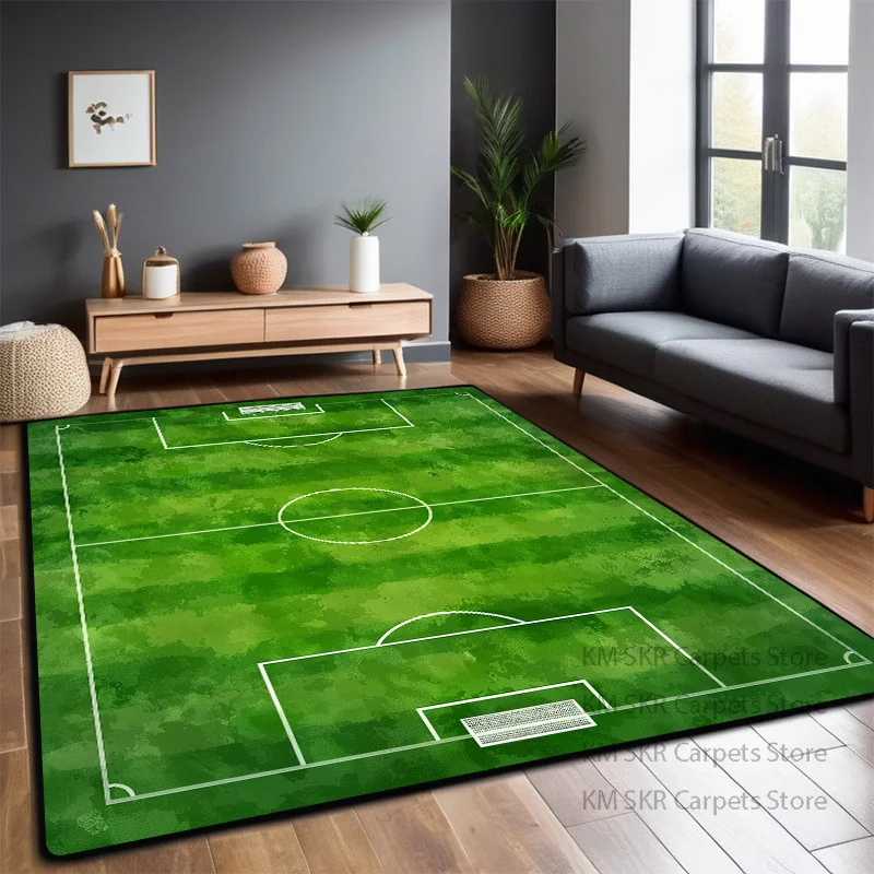 Football Field Carpet Living Room Foldable Big Size Floor Mats 200x300cm Non-slip Play Mat for Children Bedroom Machine Washable