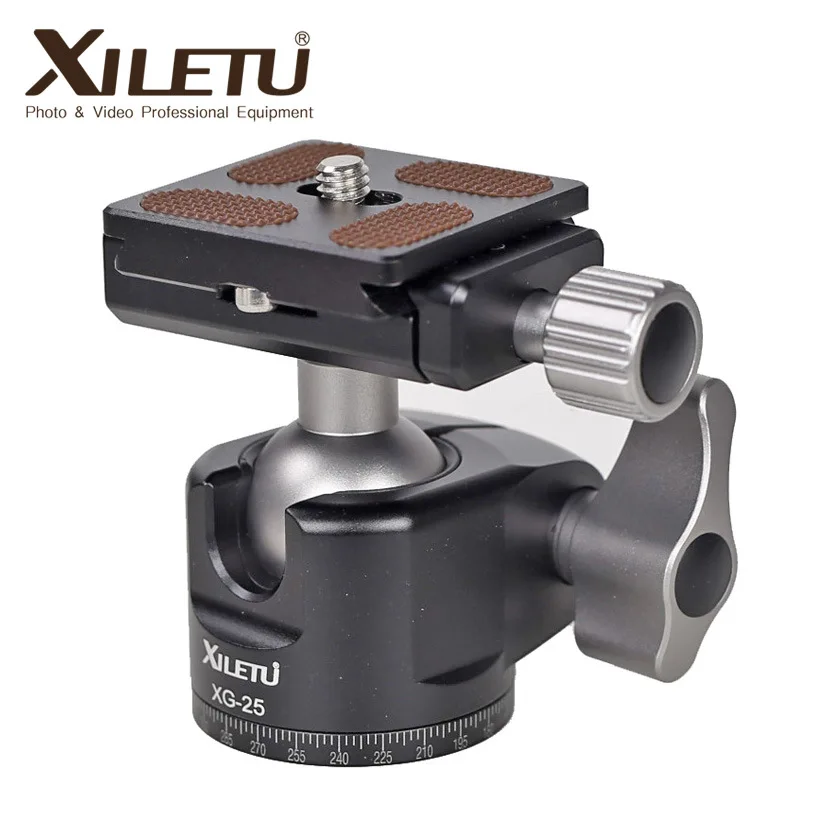 

Xiletu XG-25 High Locking Force Low Center of Gravity Spherical Head Photography Tripod Monopod Panoramic Head Auxiliary Tools