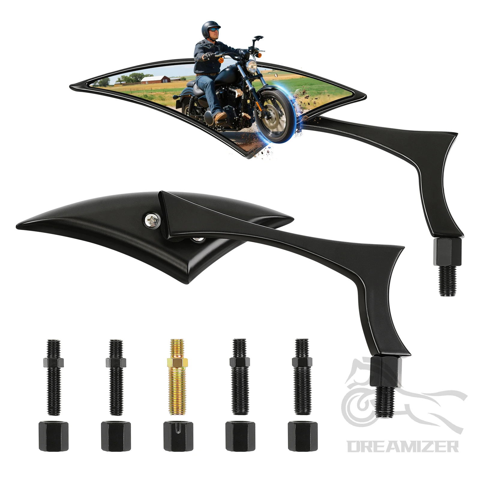 

Зеркала заднего вида 8 мм 10 мм для мотоциклов и мопедов, алюминиевые, для Honda VTX1300C Fury VT13CX VT1300CX