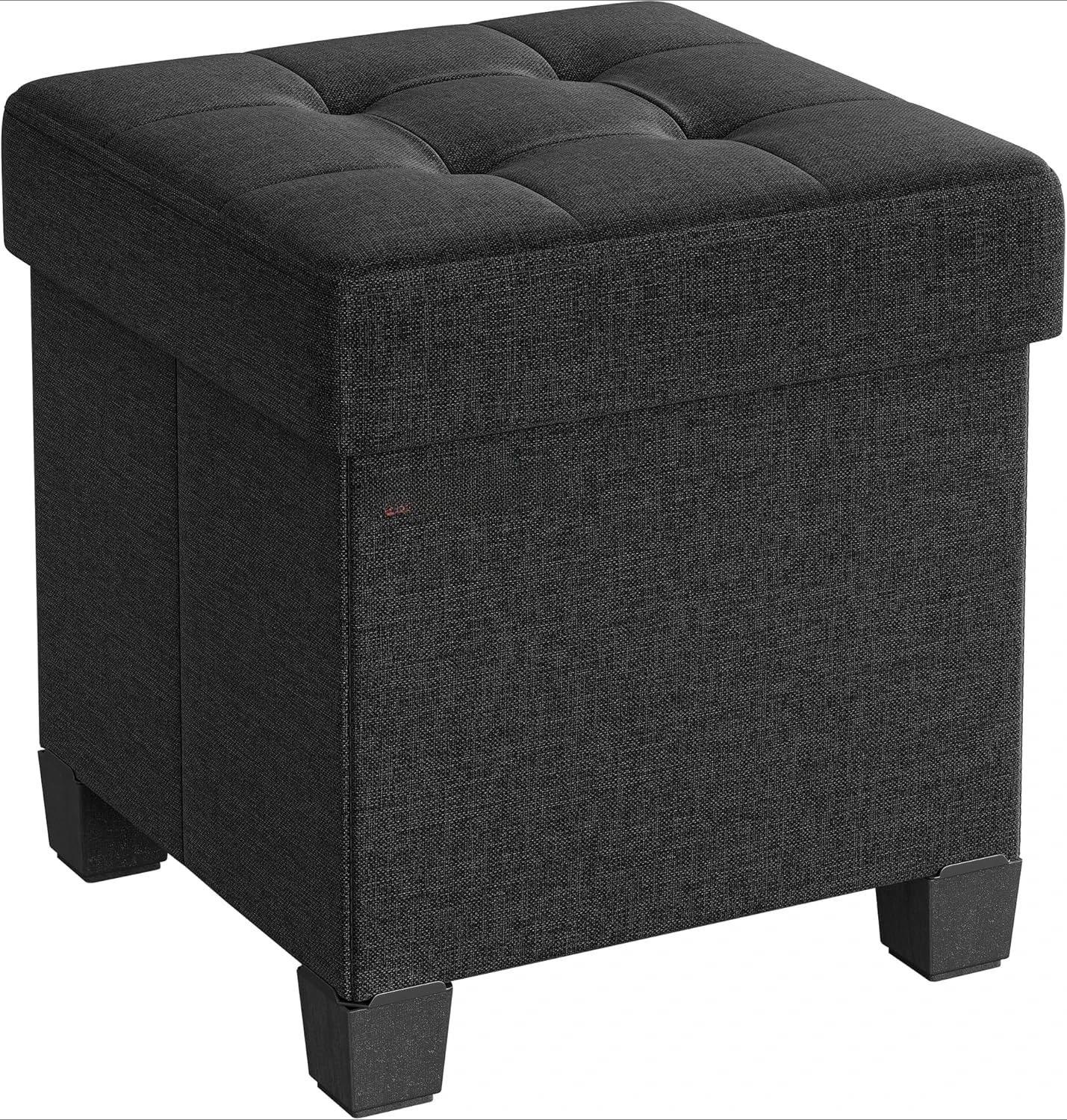 Storage Ottoman, Small Ottoman Foot Rest with Legs, 15 x 15 x 15.7 Inches Foot Stool, Ottoman with Storage, Load up to 660 lb