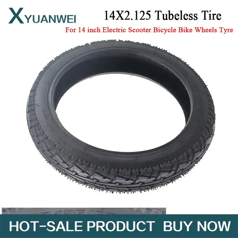 

14 inch For Electric Bike Replace Wearproof Tubeless Tyre E Scooter Parts Electric Bicycle 14 Inch Pneumatic Tyre