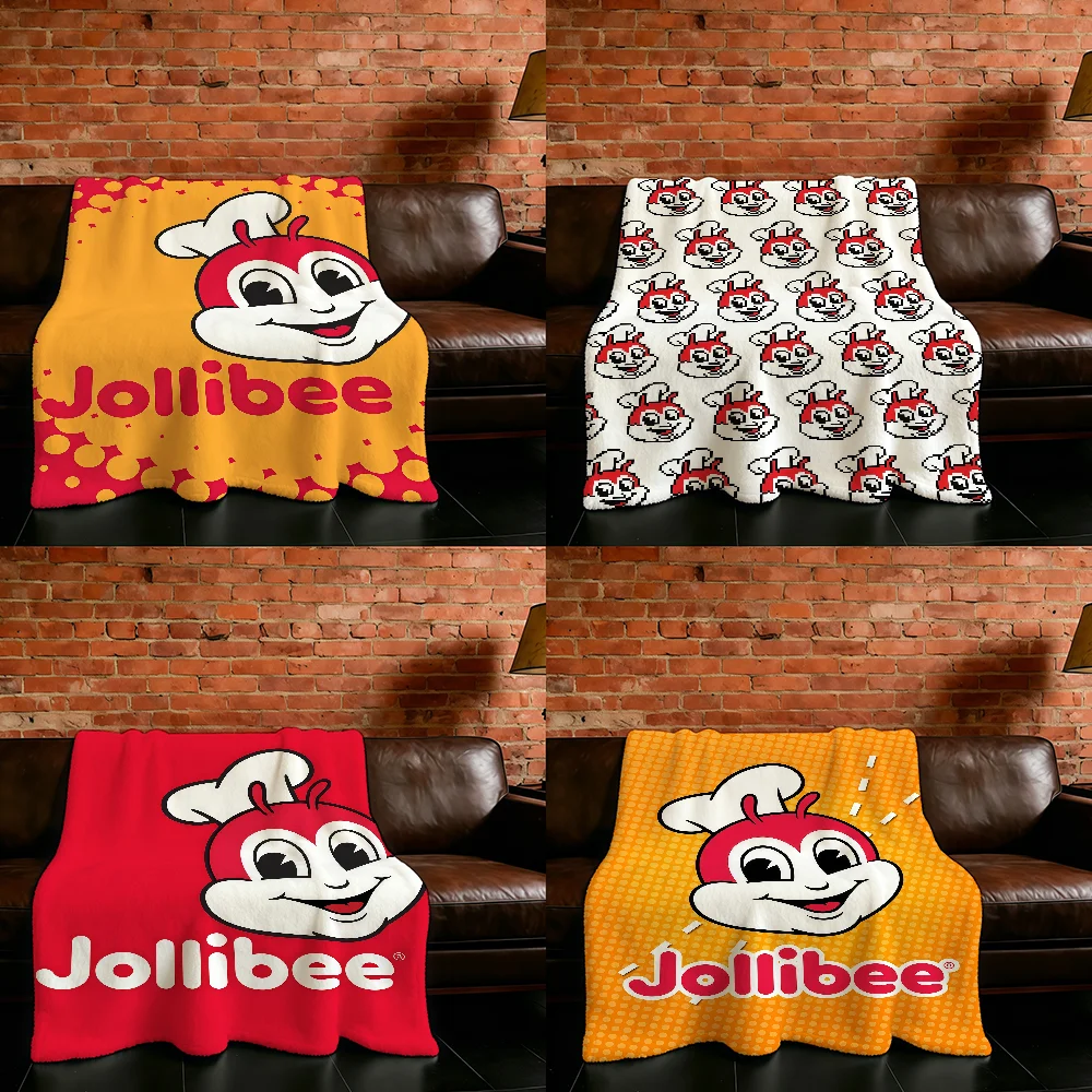 Fashion Jollibee Burger Blanket Flannel Warm Soft Throw Blanket For Room Sofa Childish Birthday Gifts