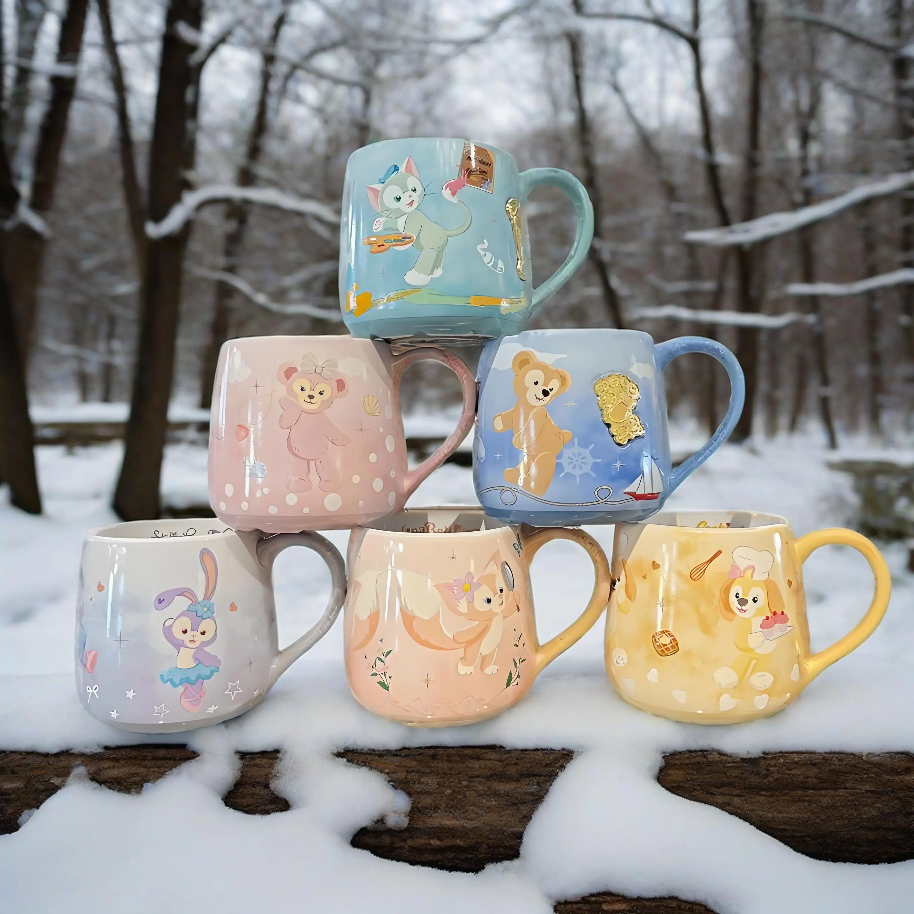 

Disney Duffy and Friends StellaLou LinaBell Ceramic Mug - A Birthday Gift or Souvenir for Girls