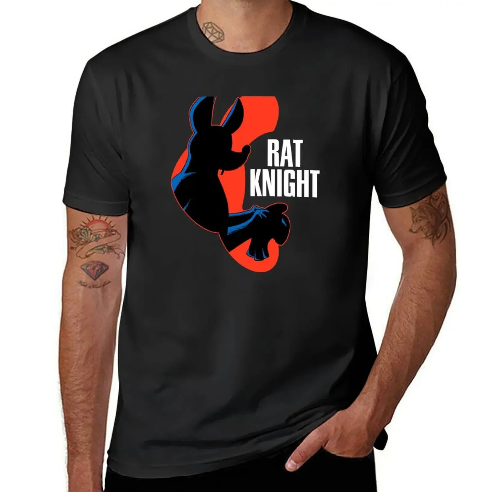 Rat Knight Logo T-Shirt new edition custom shirt Aesthetic clothing mens funny t shirts