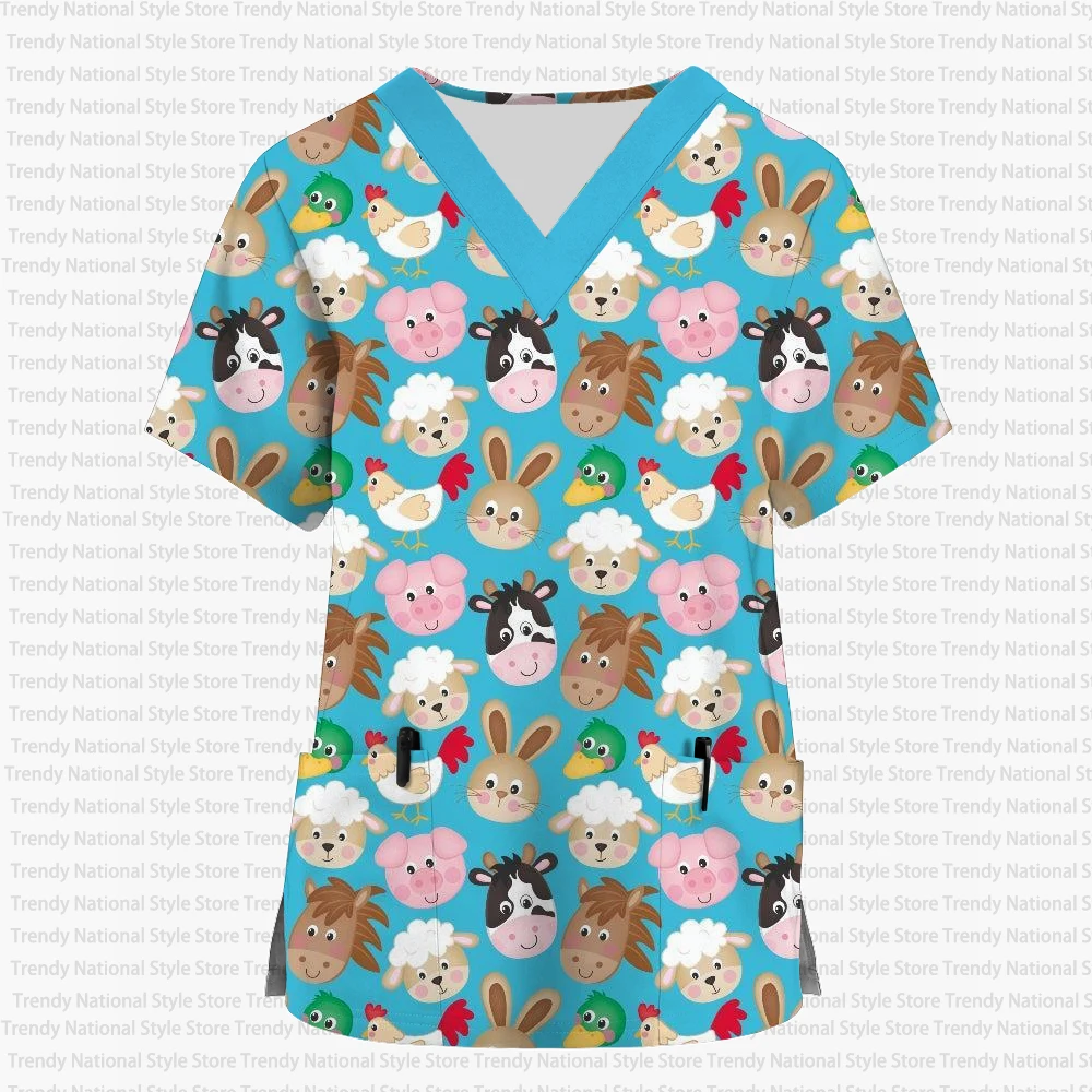 Women's Cartoon Animal Print W - Medical Lab Uniform review and price
