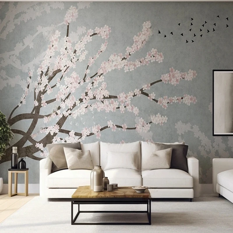 Custom 3D Photo Wallpaper Chinese Style Hand Painted Flower Bird Sofa TV Background Modern Bedroom Living Room Mural Wall Papers