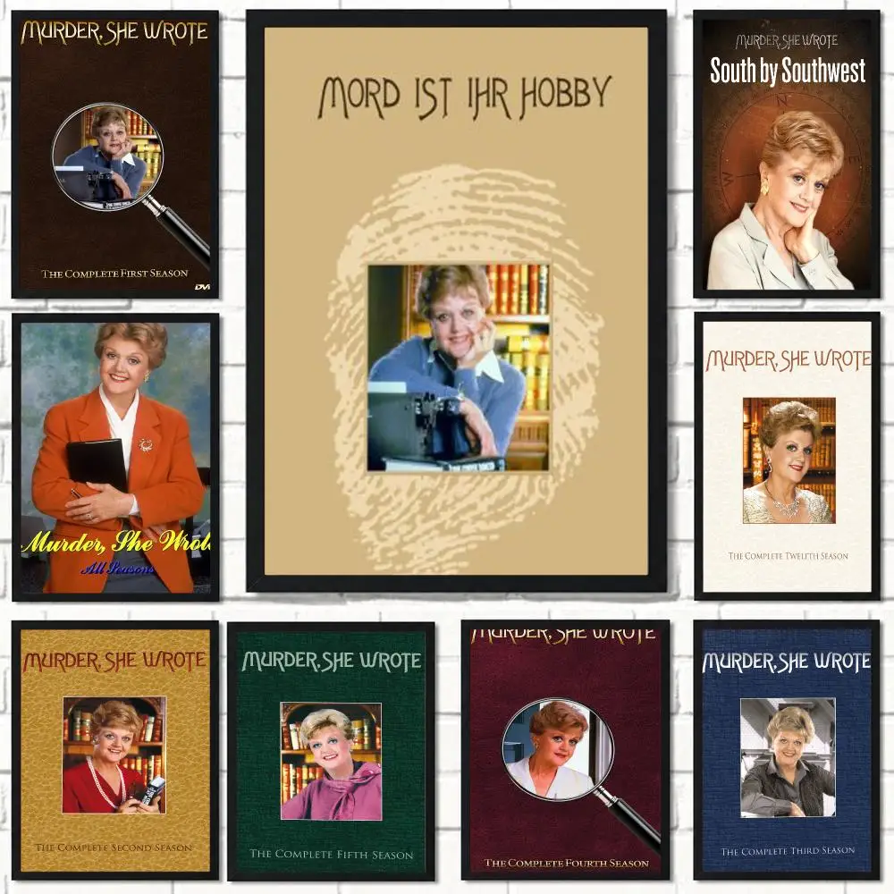 tv series M-Murder She Wrote-E Poster Self Adhesive Wall Decor for Modern Home Cafe Office and Bar