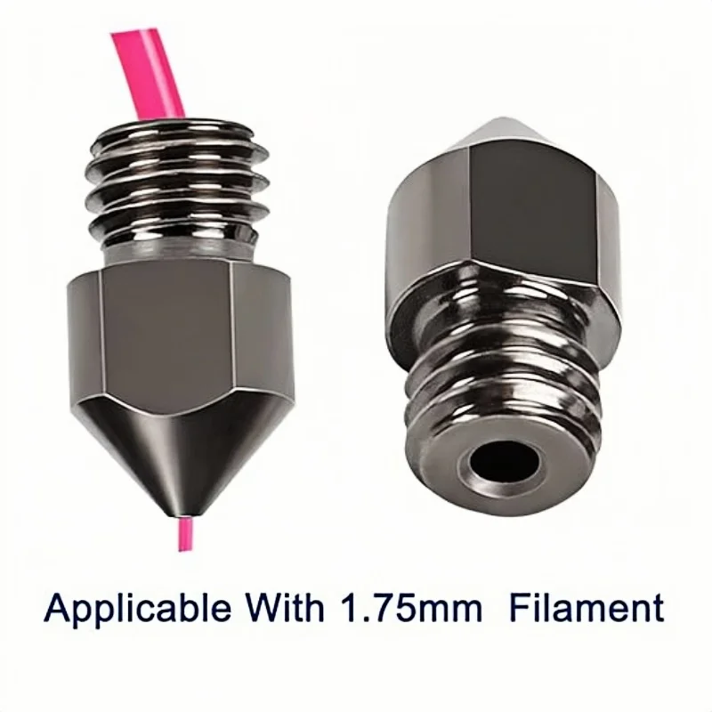 Creality Ender 3 MK8 Hardened Steel Nozzle, High Temp & Wear Resistant for Ender 3/3 Pro/S1 & CR-10 Series 3D Printer Nozzle