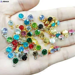 24pcs Crystal Birthstone Pendants Charms Jewelry Making Accessories For DIY Earrings Bracelets Anklets Necklaces Supplies