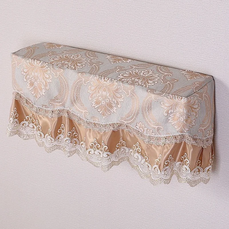 Cubiertas de aire acondicionado bordado cubierta antipolvo todo incluido decoración del hogar montado en la pared Aire Acondicionado protector moderno 2025