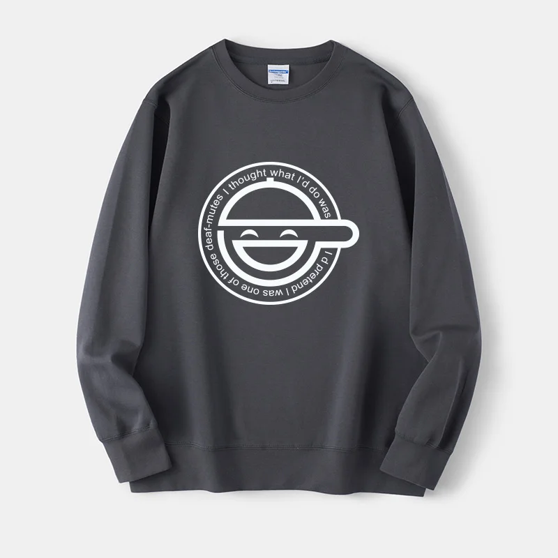 

Face Hoodie round Ne Ins Clothing Set for Men And Women Street Sle Long Sve Loose Fit Cotton Polyester Blend