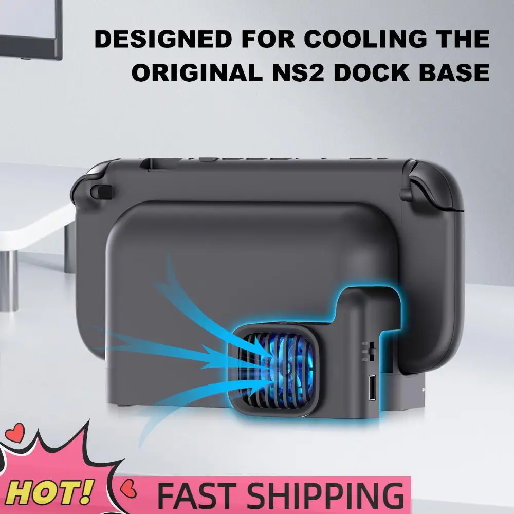 

Cooling Fan with 2-Speed Adjustment Host Heat Sink Radiator Cool Down Accessories for Switch 2