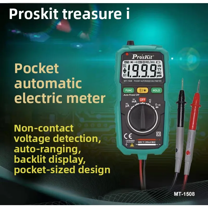MT-1508 Mini Digital Multimeter Portable Automatic Electric Meter Universal Tester Handy Size for Easy Carry