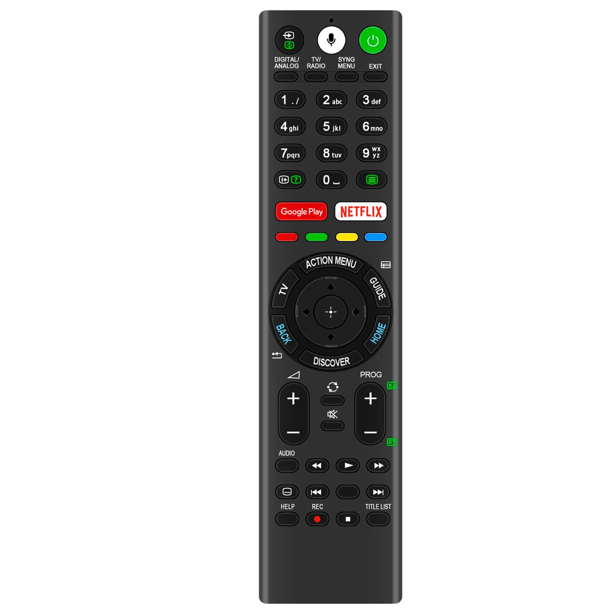 Voice Remote Control Replacement TV Remote With Netflix Google Play Hotkeys For Sony Smart TV, Voice Function