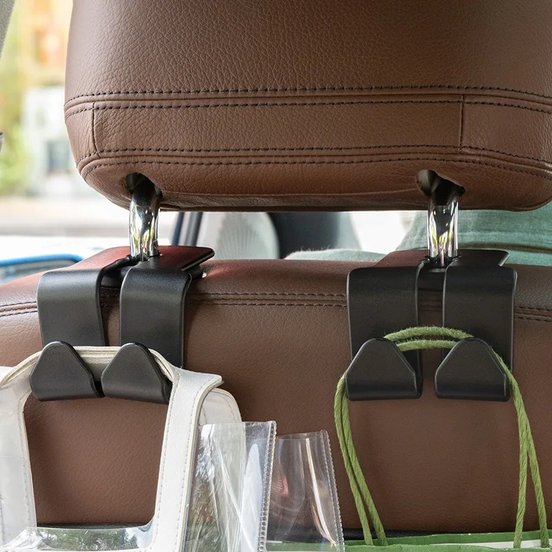 خطاف خلفي لمقعد السيارة شديد التحمل، مشبك تخزين مزدوج متعدد الوظائف #1