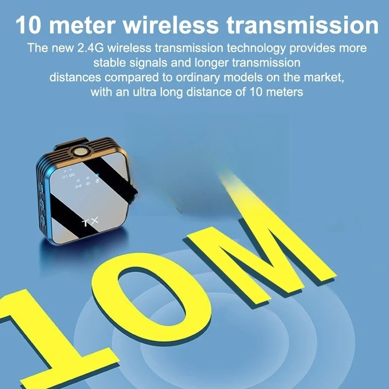 

Wireless Lavalier Microphone For IPhone Android Cameras Type-C Noise Mic For Outdoor Live Recording Interview