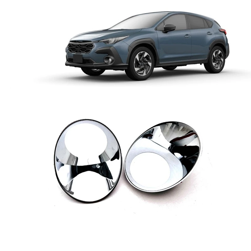 For Subaru Crosstrek 2024 Car Front Bumper Fog Light Lamp Cover Trim Exterior Parts 2PCS