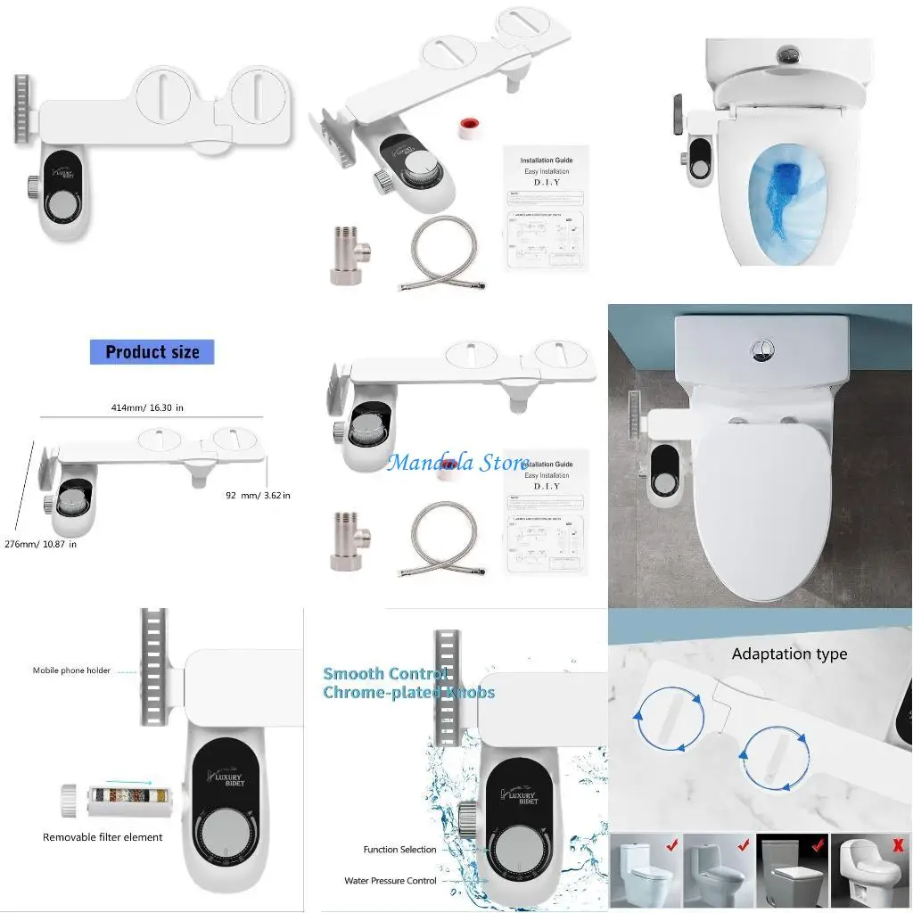 

U2JC Comfortable Postpartum & Menstrual Cleanse with Leak Proof Women Bidet Adjustable Stream Intimate Care Handheld Bidet