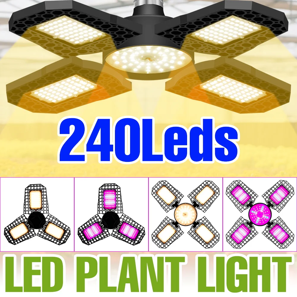 

Full Spectrum LED Plant Fill Lamp E27 Foldable Deformation Indoor Grow Light Greenhouse Tent Vegs Flower Cultivation Lighting