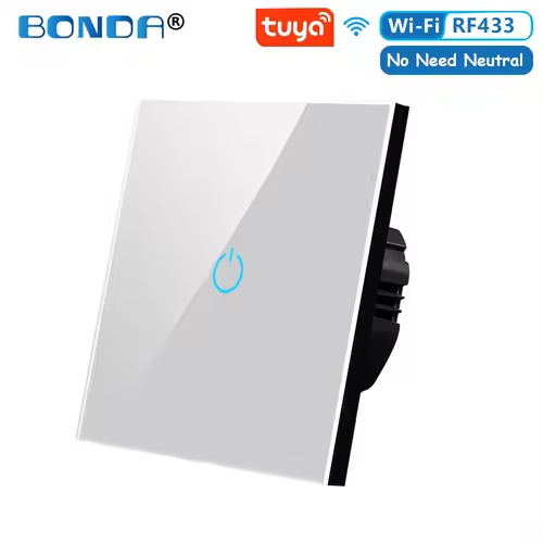BONDA Smart Switch Alexa RF433 No Neutral Tuya Control Works With Google 1/2/3 Gang Smart Life Home Light WiFi Touch Switches 86 - Image 17
