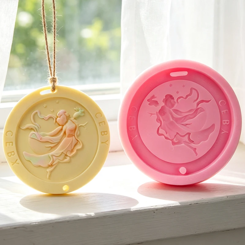 Flower Aroma Soap Silicone Mold Floral Magnolia Gardenia Camellia Hanging Gypsum Fragrance Pendant Car Freshie Craft Mould