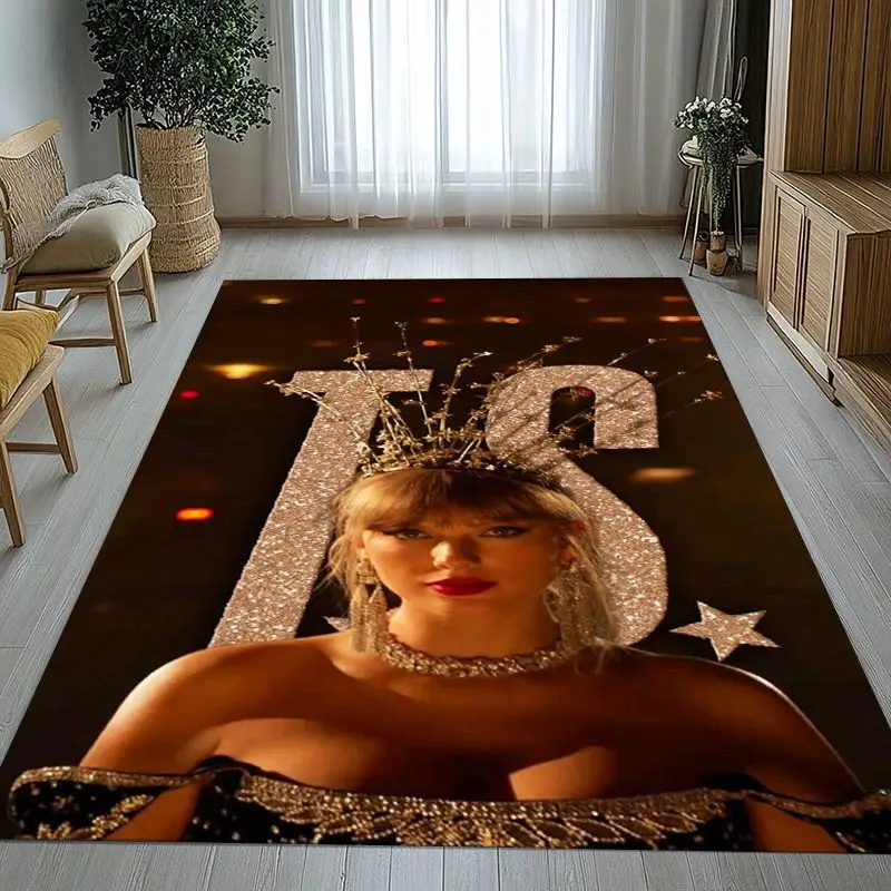 Eras Tour T-Taylor Superstar Music Soft Non-Slip Large Area Rug for Living Room,Bedroom Playroom Carpet Mat for Sofa,Home Decor