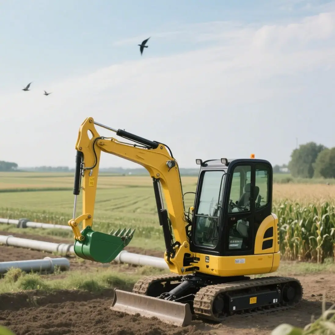 

Euro 5 CE EPA China custom small excavator hydraulic micro excavator with cab optional body color