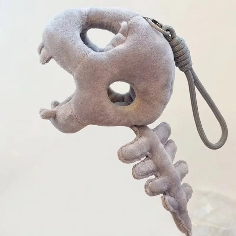 Cute Dinosaur Skeleton Plush Doll Keychain Soft Hoodies Cap for 10cm 15cm Cotton Dolls Mini Bag Pendant Backpack Accessories