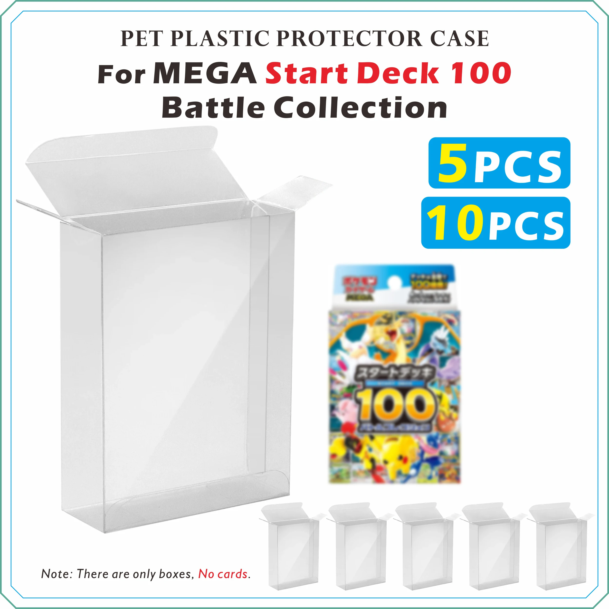 5PCS / 10PCS PET Plastic Protector Case For MEGA Start Deck 100 Battle Collection