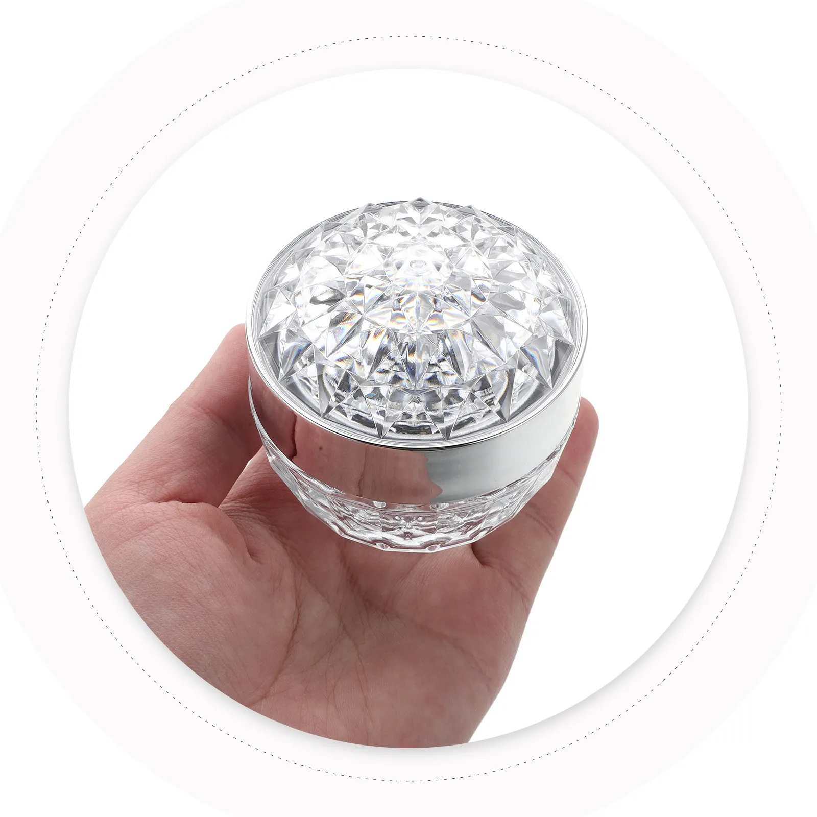 

5Pcs Empty Cream Jars Glass Sample Jar with Gold Cap Refillable Container Airtight Seal for Travel Facial Lotion Balm
